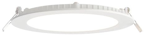 SIRIODISC 12W LED Round Recessed Ceiling Flat Panel Down Light Ultra Slim Lamp in Cool White 4000K for Commercial Lighting Office Corridors