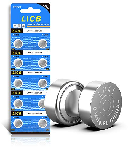 LiCB 10 PCS LR41 AG3 392 192 SR41SW Battery 1.5V Button Coin Cell Batteries,Used in Many Small Electronics, Watch, Calculators, Toys