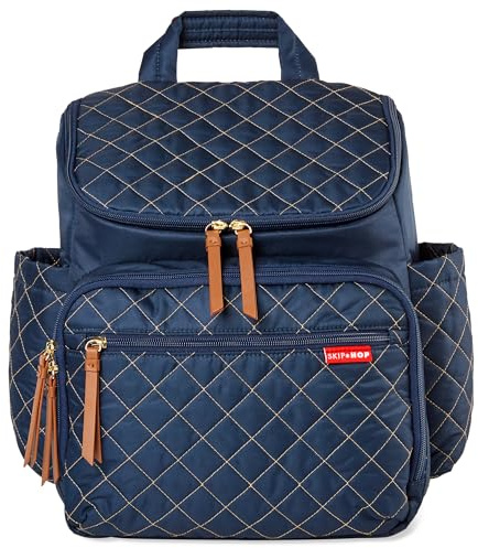 Skip Hop Zaino per pannolini da bambina, formato multifunzione, con fasciatoio e attacco per passeggino, 2 pezzi (confezione da 1)