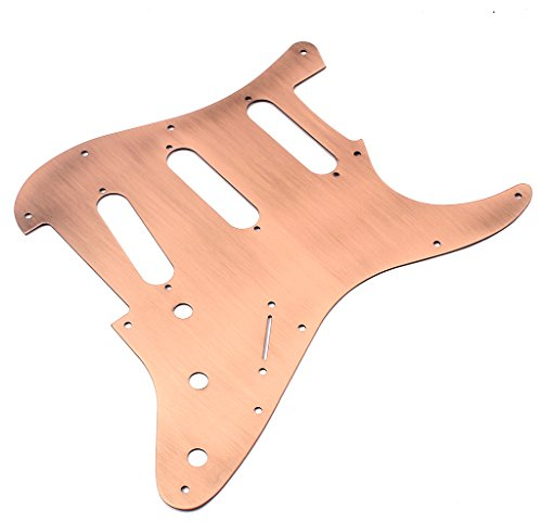 Alnicov SSS 11 Loch Strat Metall Gitarre Pickguard Aluminium Scrach Plate für USA/Mexican Standard Strat Modern Style Gitarre, Bronze