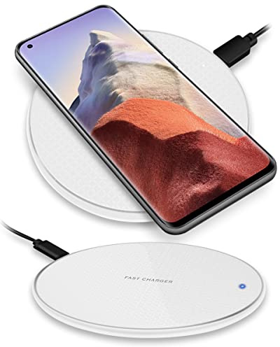 Qi Wireless Charger 15W 10W kompatibel für Xiaomi Mi 11 Ultra 10 Pro Induktives Schnellladegerät Kabellose Ladestation, Farben:Weiss, Smartphone:Xiaomi Mi 11