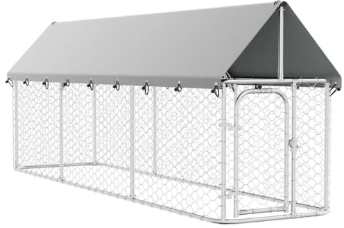 vidaXL Chenil Extérieur avec Toit pour Chiens 400x100x150 cm Cage Niche Chiots