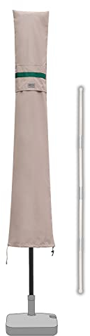 Sekey Sonnenschirm Schutzhülle mit Stab, Abdeckhauben für 350cm / 200x300cm Gartenschirm mit Belüftungsöffnungen, Abdeckung für Marktschirm / Balkonschirm, wasserdicht