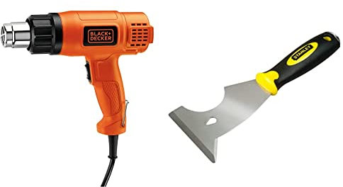 BLACK+DECKER KX1650-QS Pistola Termica/Sverniciatore, 1750 W & STANLEY - 0-28-206 Spatola multiuso 6 in 1