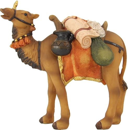 FADEDA Kamel/höjd: 13 cm/handmålad/detaljerade krubbfigurer – julbord, dekoration, krubbtillbehör