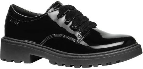 Geox J Casey Girl C, Scarpa da Abito Uniforme, Nero, 32 EU