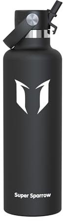 Sparrow Borraccia Termica 1 Litro FlipFlow Bottiglia con Cannuccia