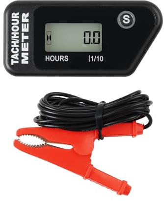 RileyFine HM016J Digital Varvtalsmätare, Varvräknare, Timmar TOT, PAr-timmar, Används för Gräsklippare, Traktor, Motorcykel, Atv, Motorsåg, Utv etc