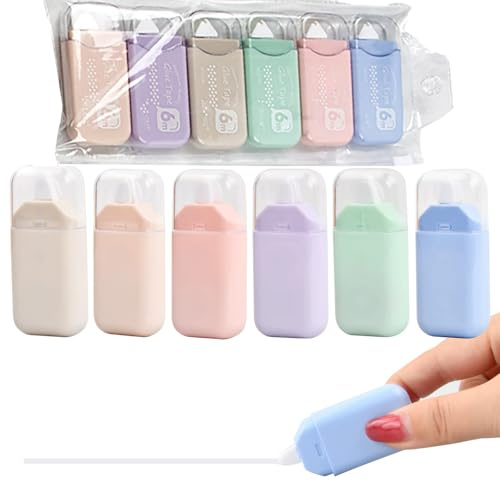 Jidyllic Korrekturroller Korrekturmaus,6 Pcs Mini Korrekturroller Korrekturmaus Klein Korrekturroller Aesthetic Mini Korrekturroller für Büro Heimbüro Oder Schule