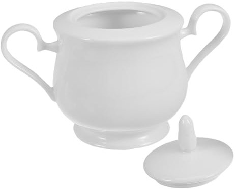 ULTECHNOVO Pot à Sucre Céramique Avec Couvercle Pour Table Basse Et Plan De Travail Récipient Pour Bonbons Et Condiments De Sucrier Élégant Et Pratique Pour Cuisine Salon