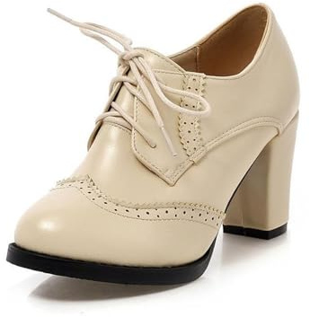 Generisch Zapatos de mujer Zapatos Tacón Mujer talla grande Zapatos Azul Mujer, beige, 43 EU