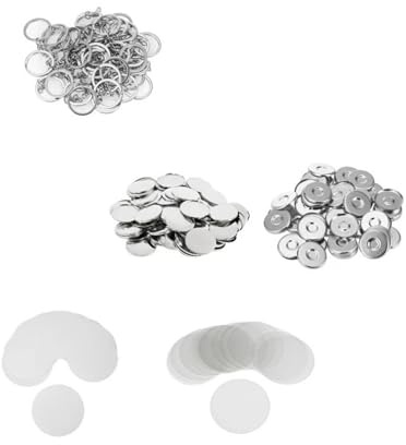 50 st/set 25 mm/32 mm/37 mm färgade dubbelsidiga nyckelringar, delar till namnskyltsmaskin, förbrukningsartiklar Multifunktionell(Pink Base,25mm)