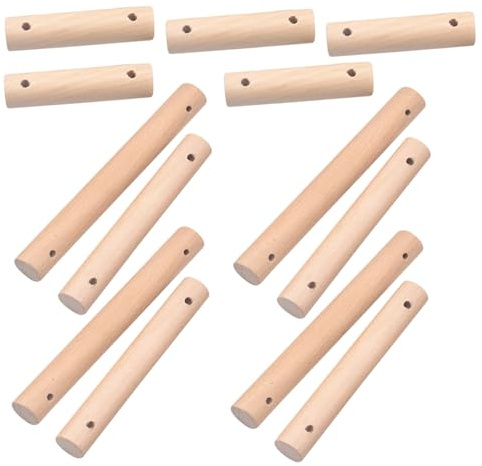 ibasenice Lot de 30 Rondes en Brut pour Cage À Hamster Échelle Jouets pour Oiseaux Perchoir Bâtons en pour Bricolage Échelle À Oiseaux Tiges en
