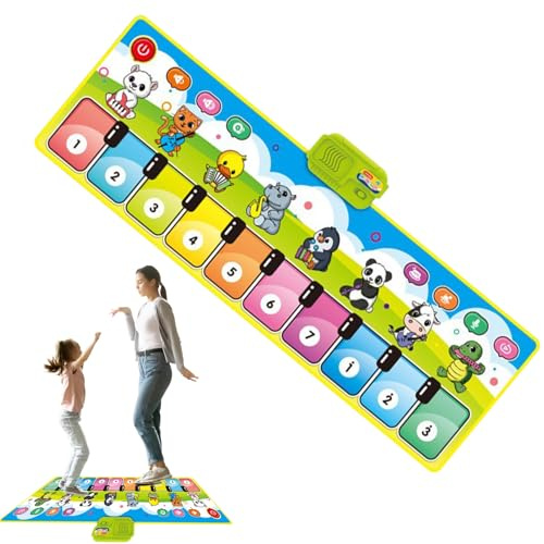 Tappetino per pianoforte per bambini | Gioco musicale interattivo,Giochi educativi, Coperta musicale elettronica con modalità multi-strumento per l'asilo