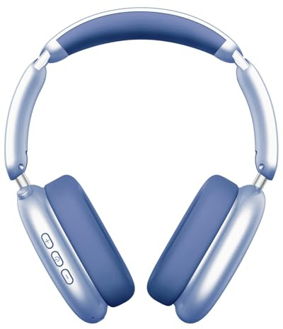Wentronic Y02 Casque antibruit actif, 60 heures, 5 modes de musique EQ, audio haute résolution, basses profondes, casque supra-auriculaire pliable sans fil, Bluetooth 5.4, coussinets en cuir respirant