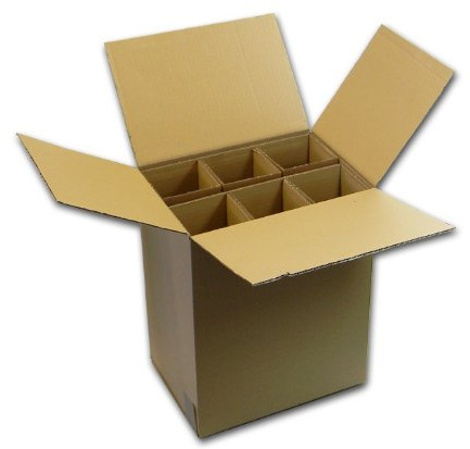 Lot de 5 cartons spéciaux pour expédier 6 bouteilles