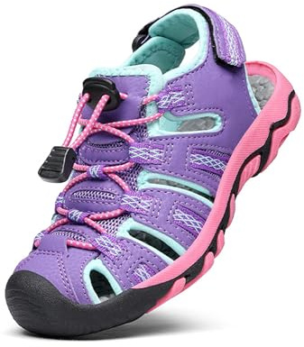 DREAM PAIRS unisex sommar vatten atletiska sandaler, lavendel, 24.5 EU