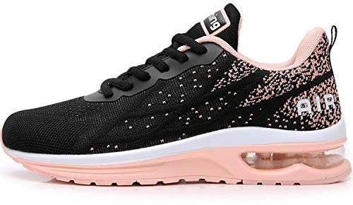 MAFEKE Damen Air Athletic Laufschuhe Mode Tennis Atmungsaktiv Leichte Walking Sneakers, Peachblack, 40.5 EU