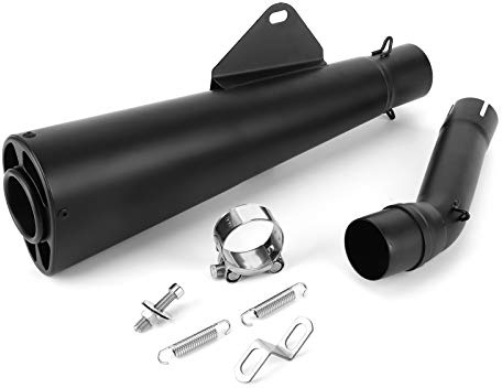 EBTOOLS Escape Slip-on, sistema de escape Slip-on Silenciador con DB-Killer Mid-Pipe Abrazadera de tubo de escape medio con soporte tipo Z para H_onda Rebel 300500 CMX300 CMX500 2017-2021