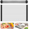 WOODFIB Roll Up Dish Drying Rack, Kitchen Over Sink Dish Drainer Sink Rack, Foldable Multi-Use Dish Drainers with Non-Slip Silicone and 304 Stainless Steel Pipe (43cm x 35cm,Black)