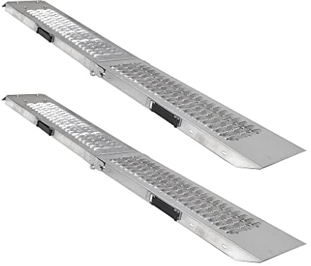 Coppia di 2 rampe da carico in acciaio con portata di 250kg/rampa e capacita' cumulata di 500kg