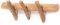 DESIGN DELIGHTS WANDGARDEROBE Kyra 35 | Teakholz, 35x12 cm (LxH) | AST Kleiderhaken, Hakenleiste, Holz Garderobenpaneel, Flurgarderobe, Wandhaken