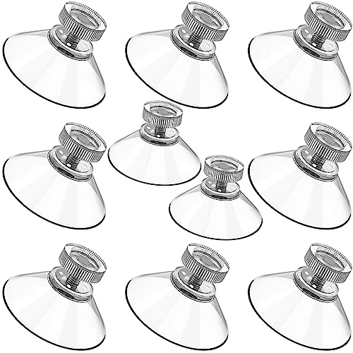 10 Piezas Ventosas Furgoneta Camper,Ventosas Parasol Coche,Ventosas Para Cristales,Ventosas con Tuerca Moleteada M4 Ventosa Ø 25 mm Plástico Sin Gancho para Vaso Baño Cocina Estante de Ducha