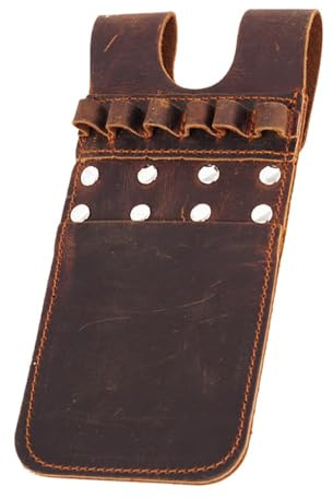DONGKER Carquois de Flèche de Poche,Sac D'accessoires de Chasse a l'arc en Cuir Pouvant Contenir 6 Flèches pour la Chasse Au Tir