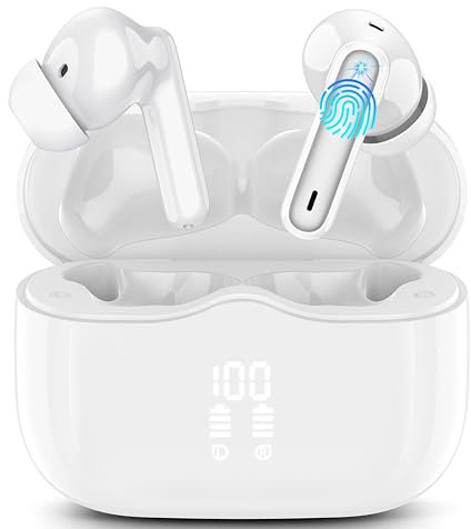 xinwld sport Bluetooth-hörlurar med LED-skärm, vattentäta och svettbeständiga in-ear Bluetooth-hörlurar, trådlösa hörlurar Bluetooth-hörlurar