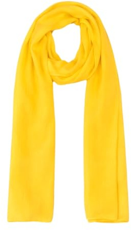 WESTEND CHOICE Crepe Chiffon Scarf Ladies Neck Wrap Women Scarves Crinkle Chiffon Scarf Stole Shawl women's scarves & wraps 150x47 cm (Yellow)