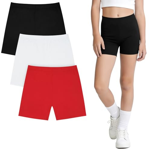 Alaoo Cortos de Ciclismo para Niña,3PS Leggings Niña Mallas Ciclismo,140