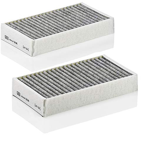 MANN-FILTER CUK 2646-2 Innenraumfilter/Kabinenluftfilter - Pollenfilter mit Aktivkohle - (2er Set) für Pkw + Transporter