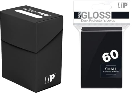 Amigo Spiel + Freizeit Ultra Pro Deck Box + 60 Small Size Protector Sleeves - Schwarz - Black - Yu-Gi-Oh! - Japanese Mini