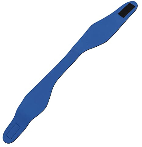 Swimming Headband, Swimming Bath Waterproof Hair Ear Head Guard Band Neoprene Elastic Hairband for Adult Children (Blue L)