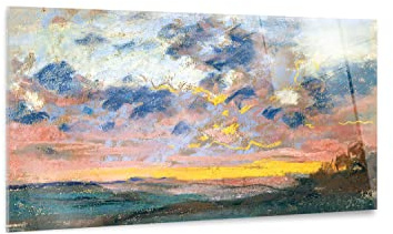 Giallobus - Quadro - Claude Monet - Panorama al tramonto - Vetro acrilico - 100x60 - Pronto da appendere - Quadri moderni per la casa