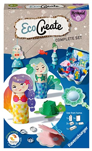 Ravensburger - EcoCreate Mini: Sirene, Riciclo Creativo 6+ Anni