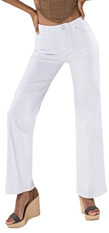 Nina Carter P080 Jean femme Flared Bootcut Jean taille haute, M