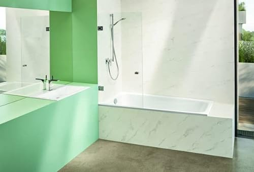 BetteSpace M Eck-Badewanne, 170x90cm, 1141, 1 Rückenschräge, weiss, Einbau rechts, 1141-000Plus, Farbe: Weiß glänzend