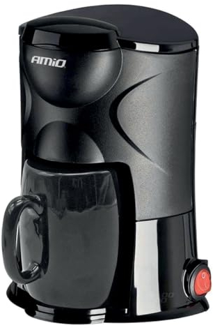 AMiO Coffee Maker Car Coffee Maker mit Tasse (12 V/170 W) schwarz mit Gegenplug