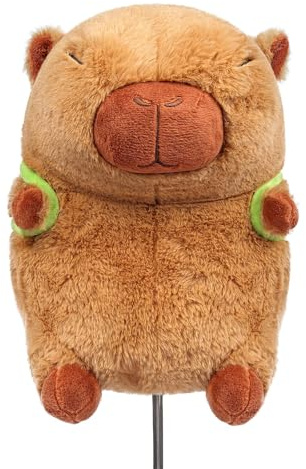 Lilizzhoumax Copritesta per mazze da golf, in legno, per conducente/fairway, colore marrone, con simpatici animali, divertente – adatto per mazze da golf in legno da fairway, regalo per uomini