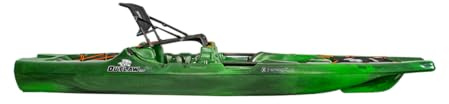 Perception Kayaks - Outlaw 11.5 Fishing Kayak - Sit on Top - Fold Away Lawn Chair Seat - 4 Rod Holders - Integrated Tackle Trays - 11.5 ft - Moss Camo