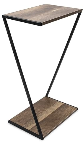 Spetebo Support pour plantes en bois avec armature en métal - 50 x 29 cm - Petite table pour la livraison et la décoration - Tabouret à fleurs - Escalier pour plantes - Support pour plantes - Table