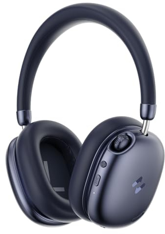 havit Space S1 Hybrid Adaptive Noise Cancelling Headphones, 100H Playtime, 45dB ANC, Bluetooth 6.0, LHDC Hi-Res Audio, Over Ear Wireless Headphones with App EQ, Dual Device, for Travel, Office, Home