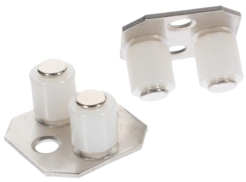 DECORNIJIA 2 pièces Guide de Sol pour Porte Coulissante Nylon Robuste Rail Inférieur pour de Grange et Placards Quincaillerie Lourde avec Double Acier Inoxydable Montage Facile