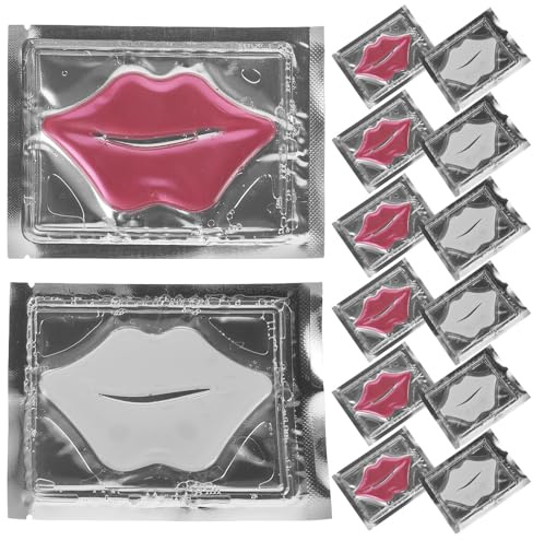 MUCKLILY 20 pezzi Maschere Labbra Collagene Idratanti da Patch Leviganti e Anti-età per Labbra Secche e Screpolate Balsamo Nutriente Rimpolpante e per Uso Notturno e Quotidiano