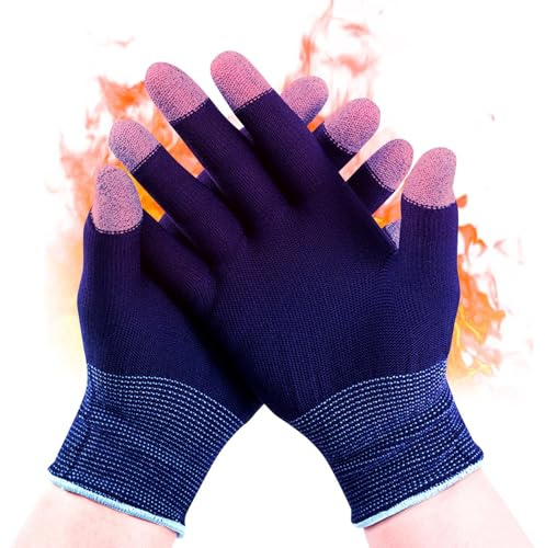 Guanti anti-sudore, guanti da a dita intere per mani sudate | controllo preciso del touchscreen, impugnatura ad alte prestazioni per dispositivi mobili, PC, console, e-sport, streamer [