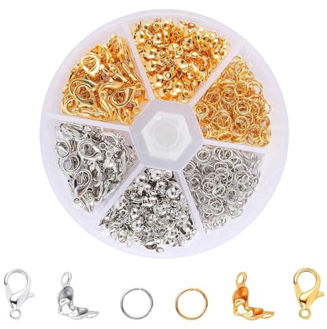 460 PCS Lobster Clasps for Jewelry Making Kit, Bracelet Clasps, Jewellery Clasps, Clasps for Bracelet Making, with Open Jump Rings, for Jewellery Making,Bracelet Making