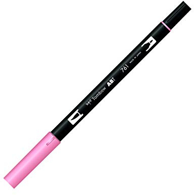 Tombow ABT-761 fiberpenna dubbla borstar penna med två spetsar, carnation