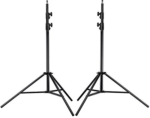 NEEWER PRO 9feet/260cm Spring Loaded Heavy Duty Photography Photo Studio Light Stands with 1/4 Screw & 5/8 Stud for Video, Portrait and Photography Lighting (2 Packs)