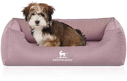 Knuffelwuff Orthopädisches Wasserabweisendes Hundebett Leon M-L 85 x 63cm Rosa